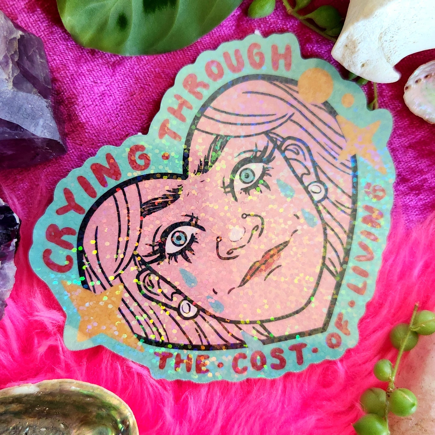 Crying Through the Cost of Living - Sticker