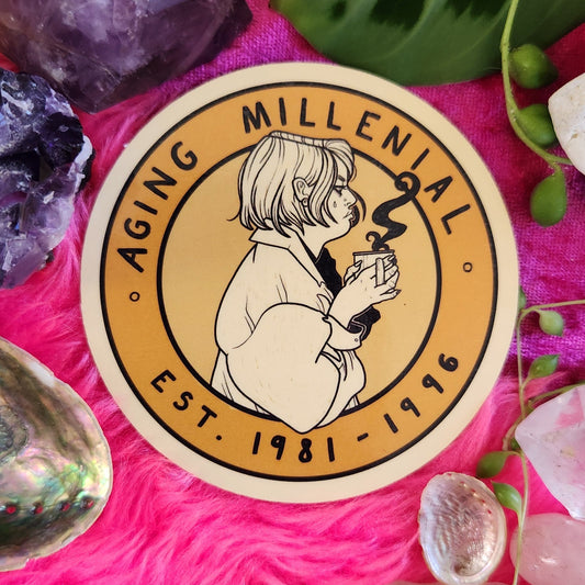 Aging Millenial - Sticker