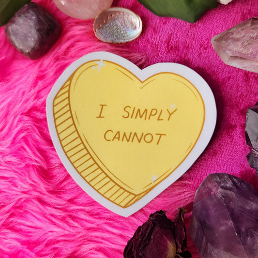 I Simply Cannot - Heart Sticker