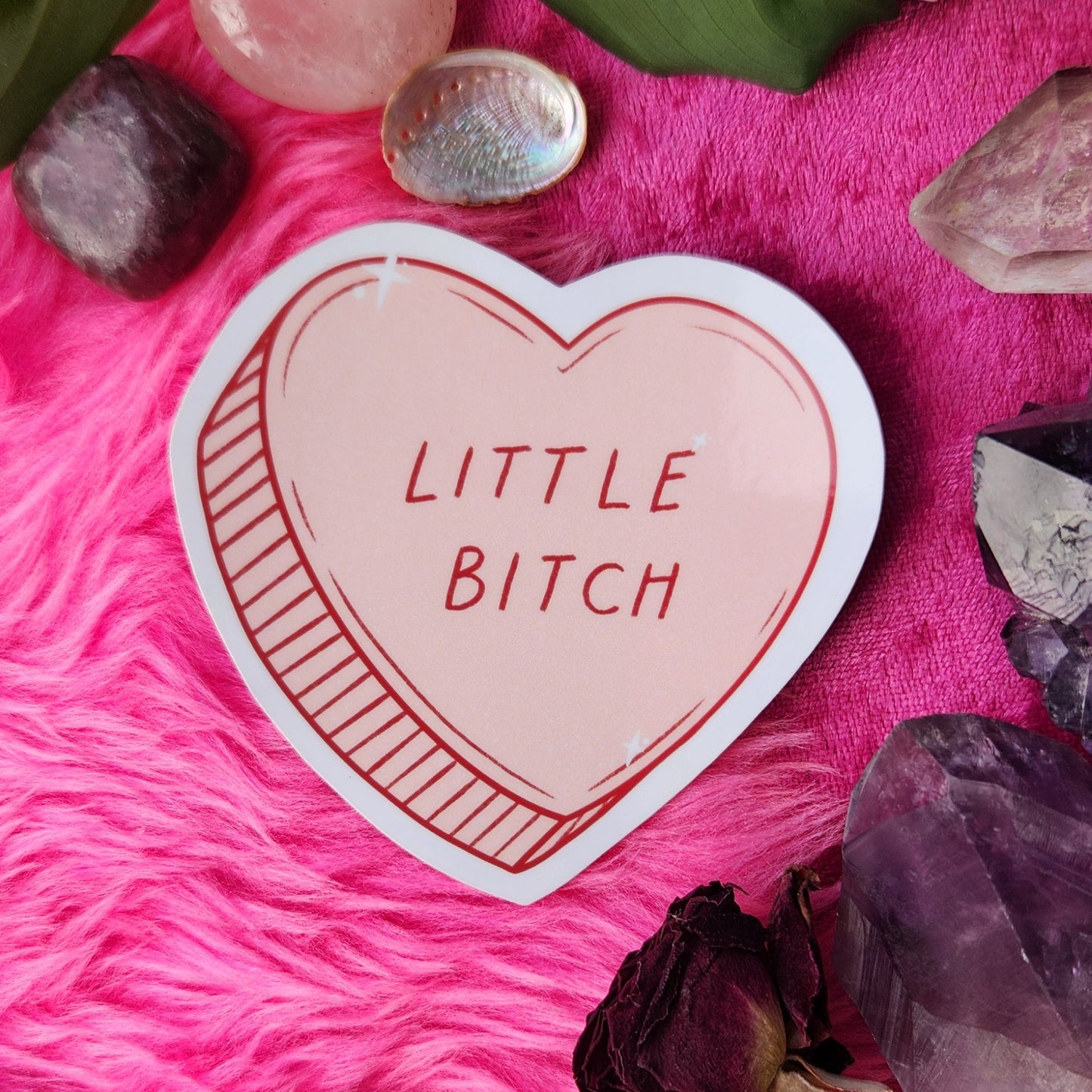 Little Bitch - Heart Sticker